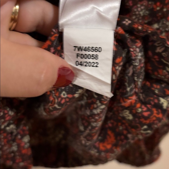 Lucky Brand smocked Paisley Blouse - Brown and Red - Picture 4 of 8